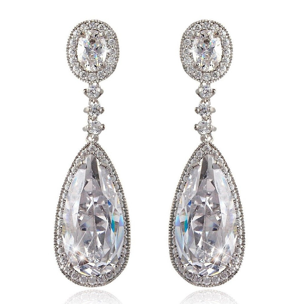 Buy Izabella Elegant Tear Drop Crystal Earrings Online – Bella Krystal